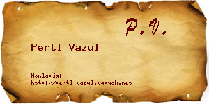 Pertl Vazul névjegykártya